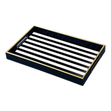 Khay Gỗ Chữ Nhật Rayé Monochrome Stripe Rectangular Serving Trays 28x35
