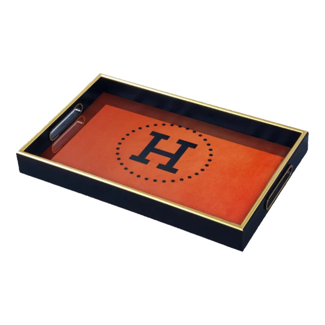 Khay Gỗ Chữ Nhật Signature H Icon Vermilion -  Spéciale Édition Rectangular Trays 28x35
