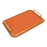Khay Da Chữ Nhật Atelier Burnt-O  Leather Rectangular Tray  49x35cm