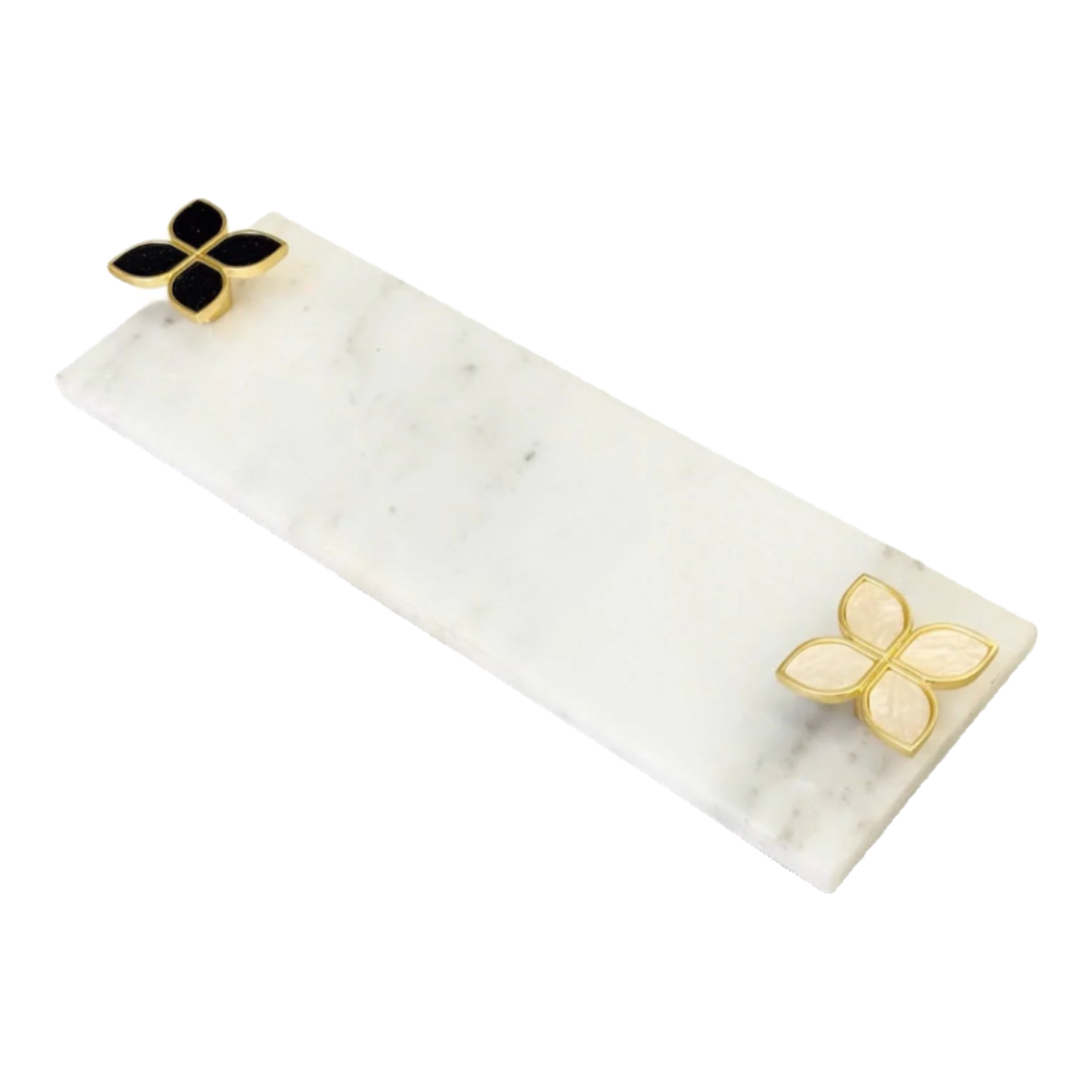Khay Đá Chữ Nhật Mini Manhattan Urban Terrace Marble Tray - Special Clover Knob 15 X 30