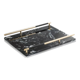 Maison Couture -  Khay Đá Marble Chữ Nhật Phantom Golden Handles 30×40