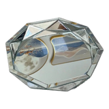 Haute Folie - Khay Gương Tròn Diamond Facetté  Platinum Éclat Decoratives Trays D34