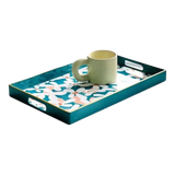 Khay Acrylic Chữ Nhật Azure Floral in Bloom Decoratives Trays 26x40x5