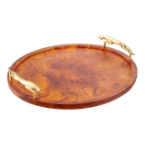 Maison Coutre - Khay Tròn Màu Hổ Phách   Amber  Savage D43