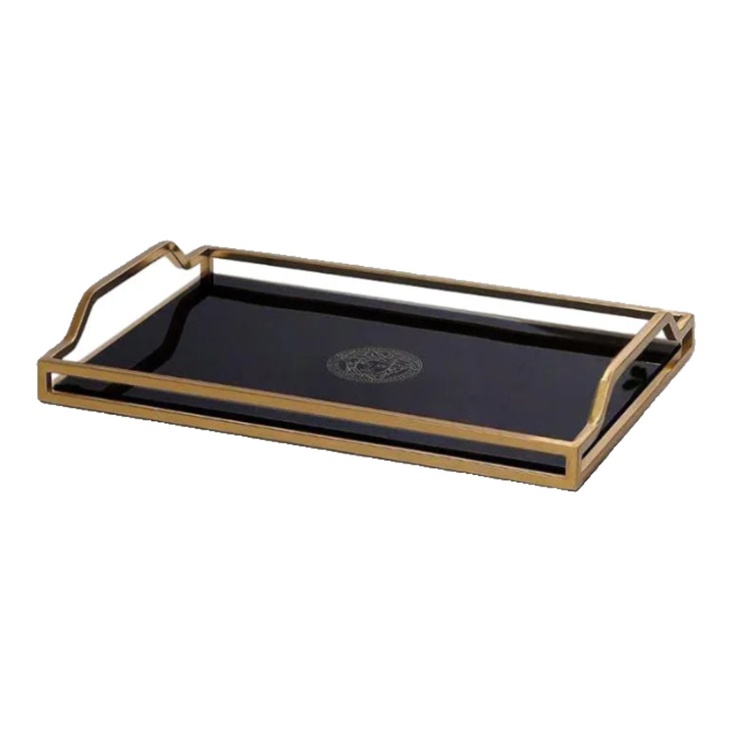 Khay Gương Chữ Nhật  Medusa Black Mirror V.Class 38x25