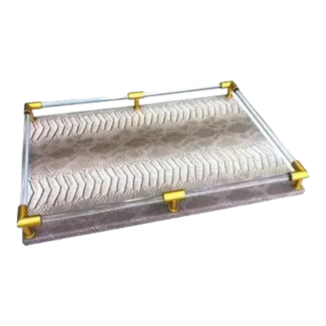 Maison Couture  -Khay Da Chữ Nhật Cao Cấp Peau De Vipère  48 x 32