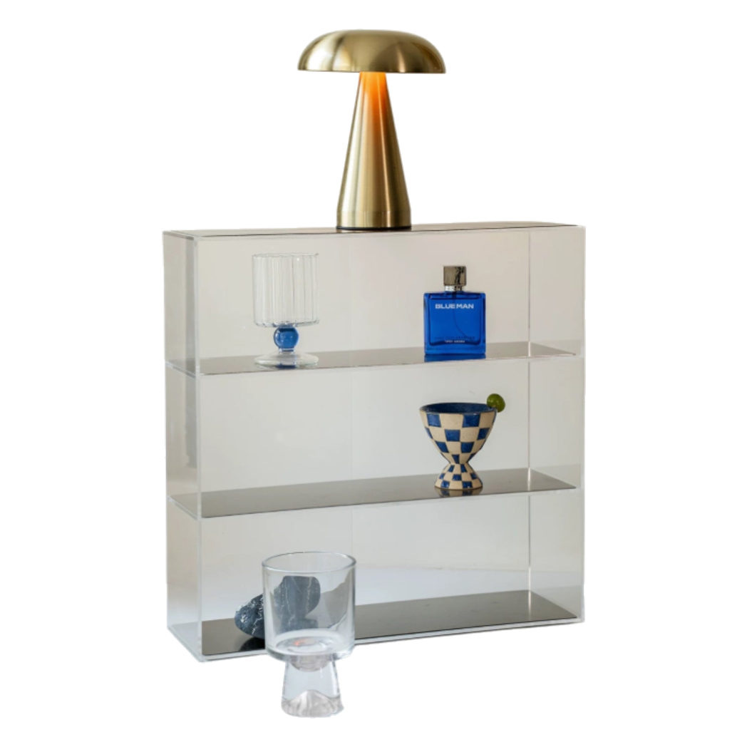 Kệ Acrylic 4 Tầng Metal Velvet Shelf Tiered Organizer - Cậu Hai Home Decor