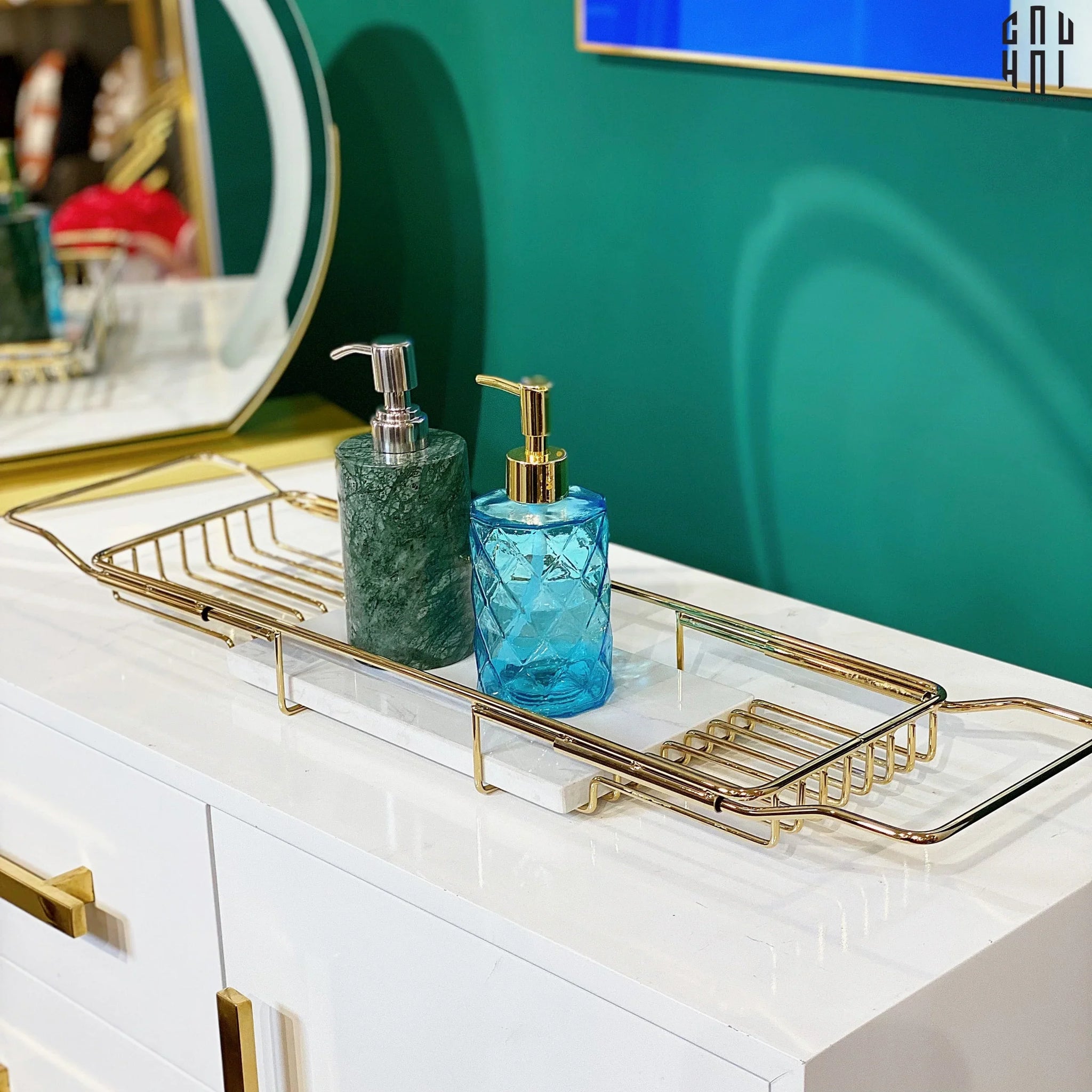 KỆ BỒN TẮM MARSHALL WHITE MARBLE SS25