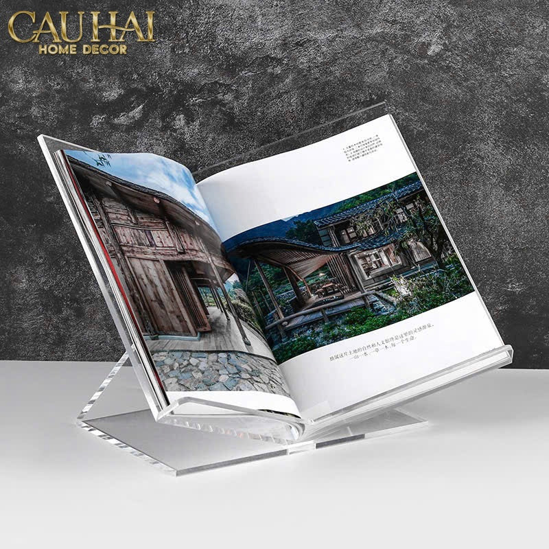 Kệ Giá Đỡ Sách Trang Trí Acrylic Wisdom Minimalism Book Stand 39x31x19-KỆ TRANG TRÍ-CẬU HAI HOME DECOR