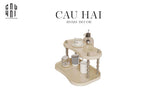 Kệ mỹ phẩm 2 tầng Silver Spakling-CẬU HAI HOME DECOR