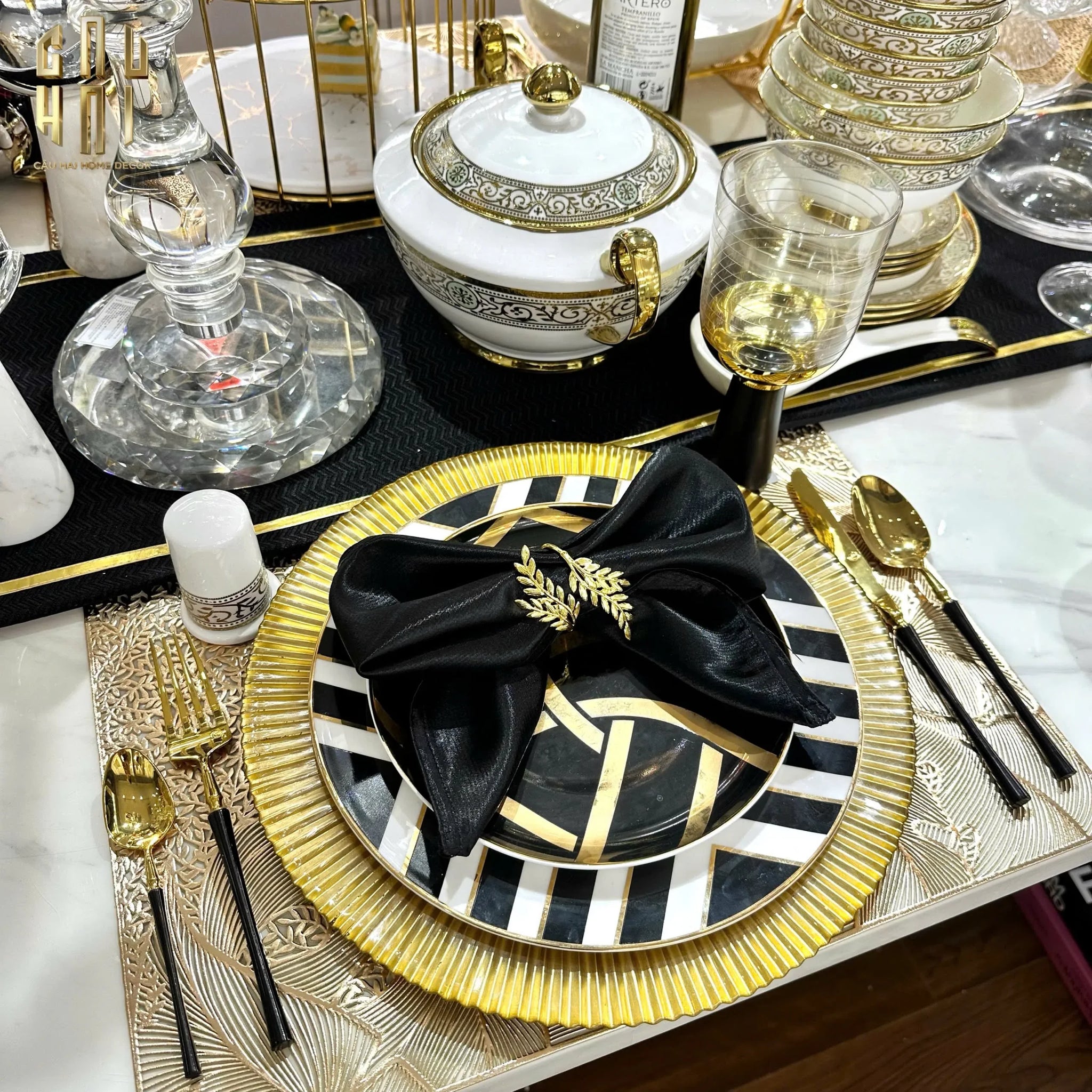 Khăn Ăn - Silk Napkin Black Royal-KHĂN ĂN-CẬU HAI HOME DECOR