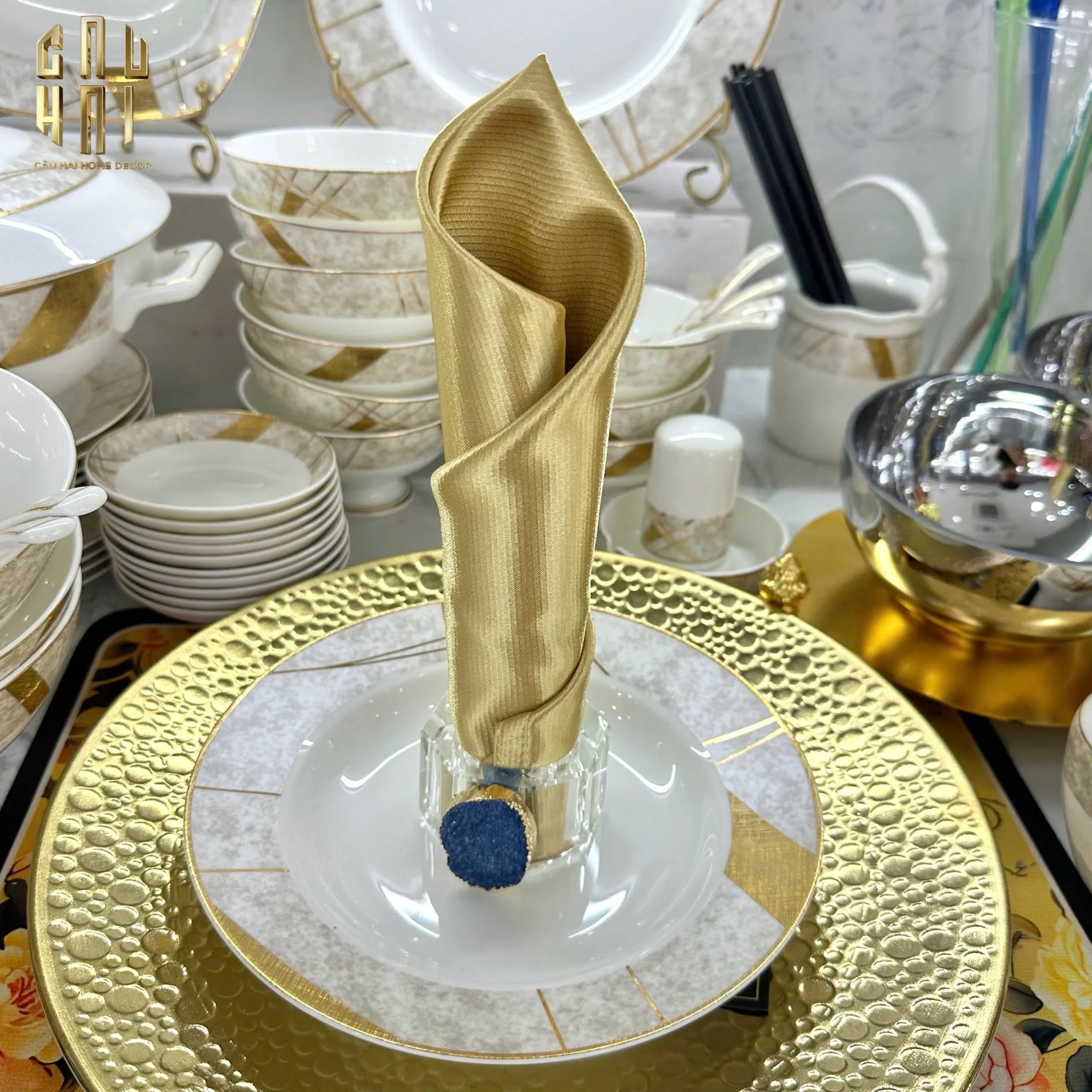Khăn Ăn - Silk Napkin Golden Maison-KHĂN ĂN-CẬU HAI HOME DECOR