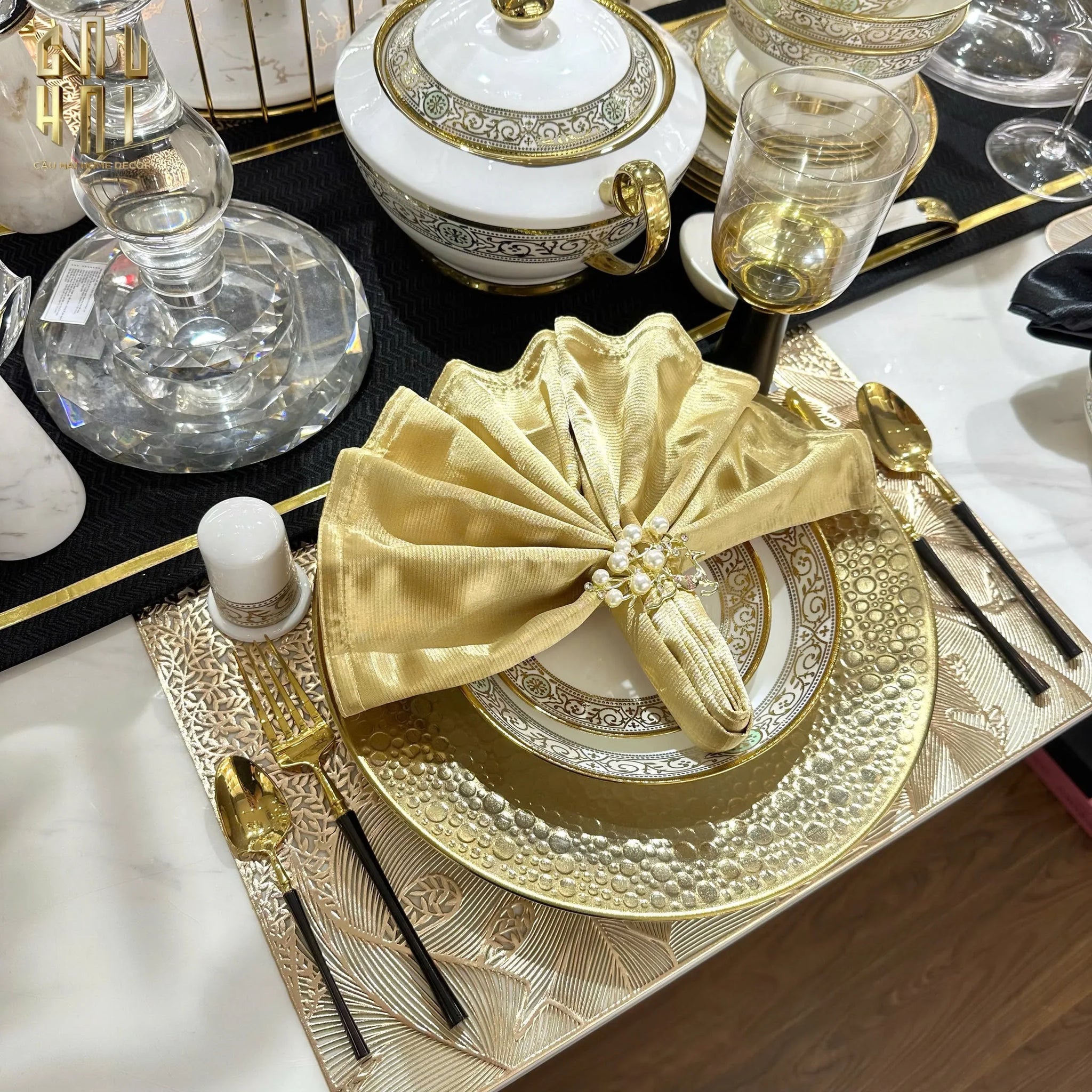 Khăn Ăn - Silk Napkin Golden Maison-KHĂN ĂN-CẬU HAI HOME DECOR