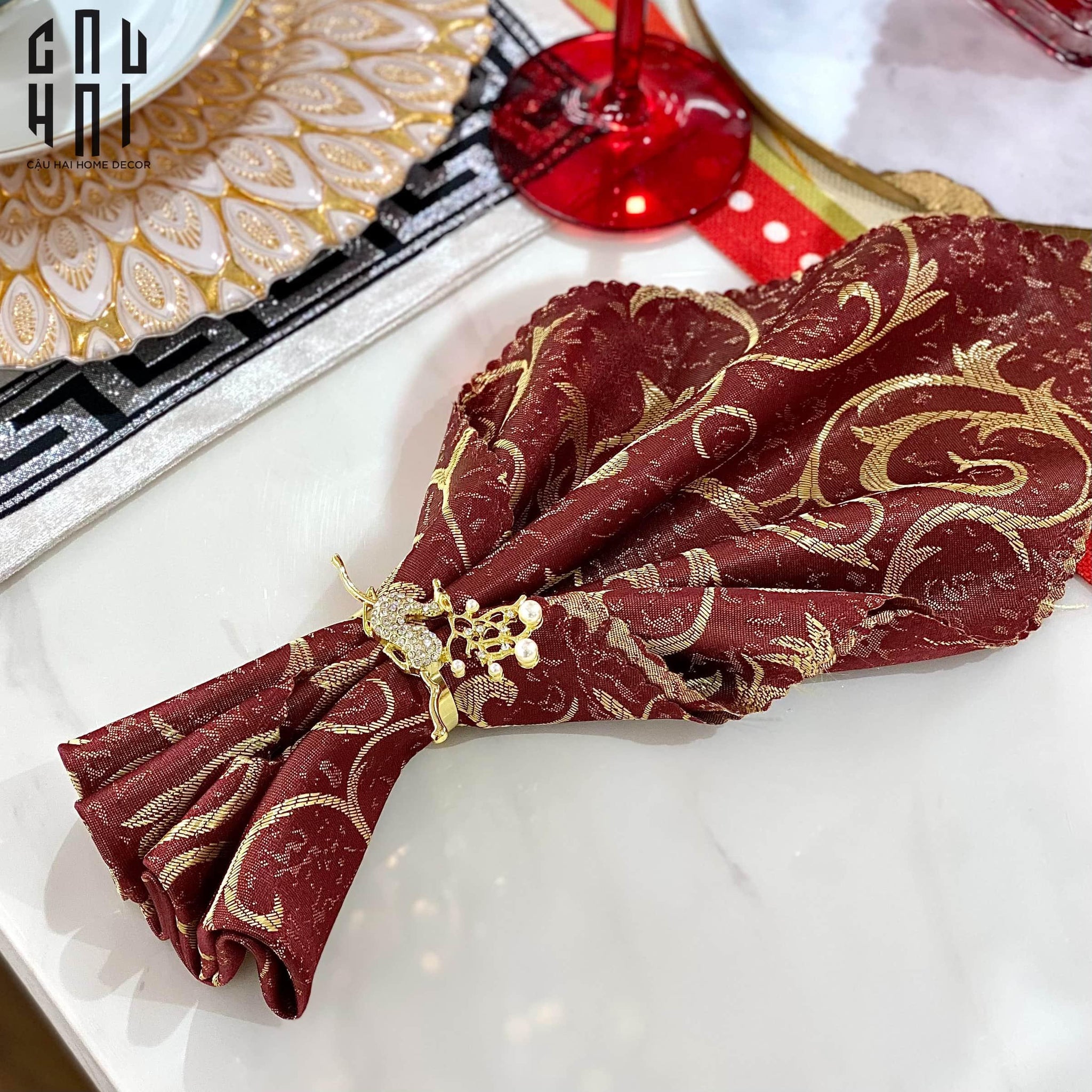 Khăn Ăn - Silk Napkin Sophie-CẬU HAI HOME DECOR