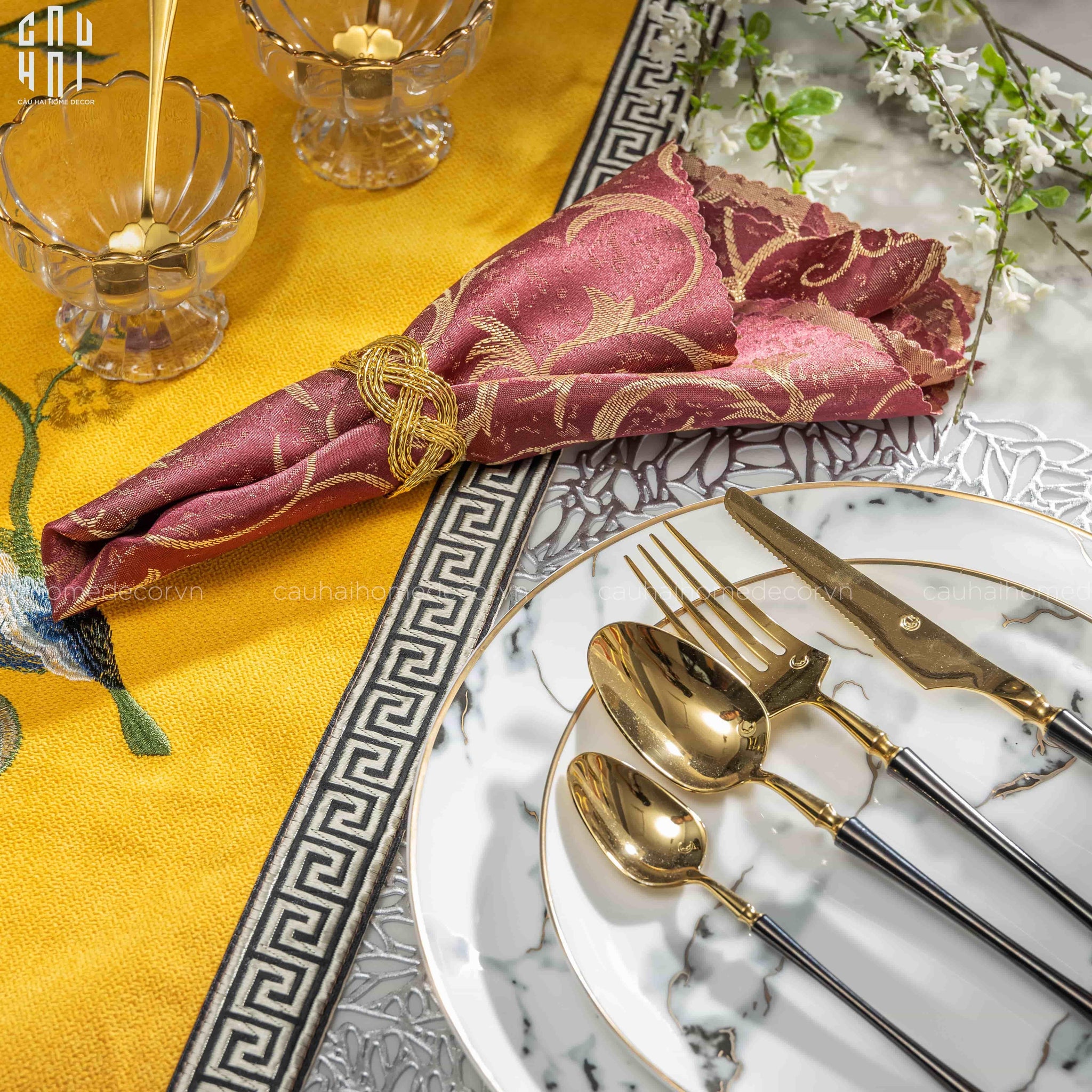 Khăn Ăn - Silk Napkin Sophie-KHĂN ĂN-CẬU HAI HOME DECOR