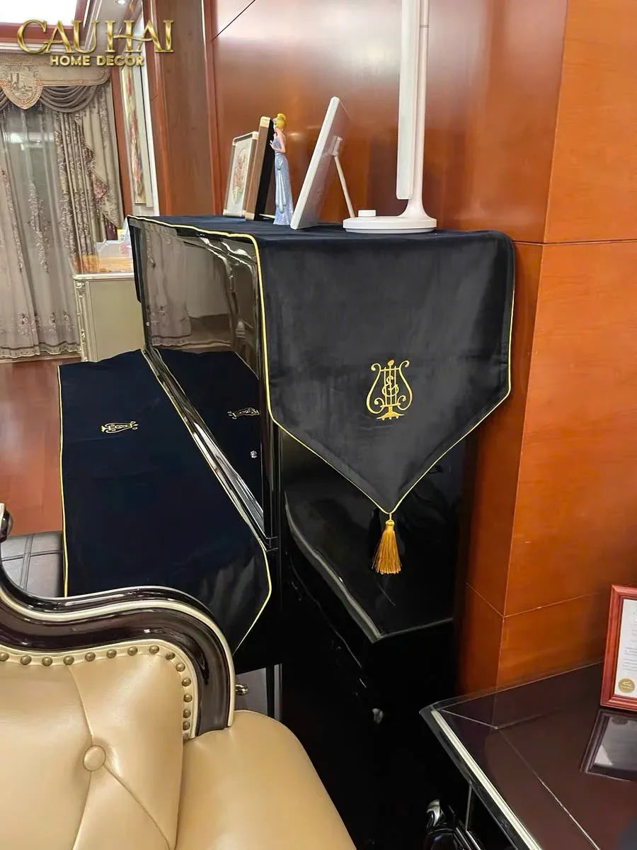 Khăn Phủ Piano Steinway Phantom Velvet D'Or Runner 36X225-CẬU HAI HOME DECOR