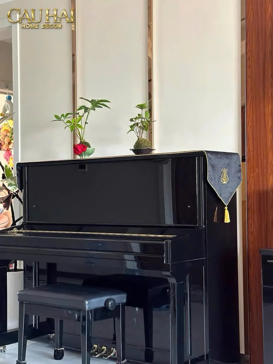 Khăn Phủ Piano Steinway Phantom Velvet D'Or Runner 36X225-CẬU HAI HOME DECOR