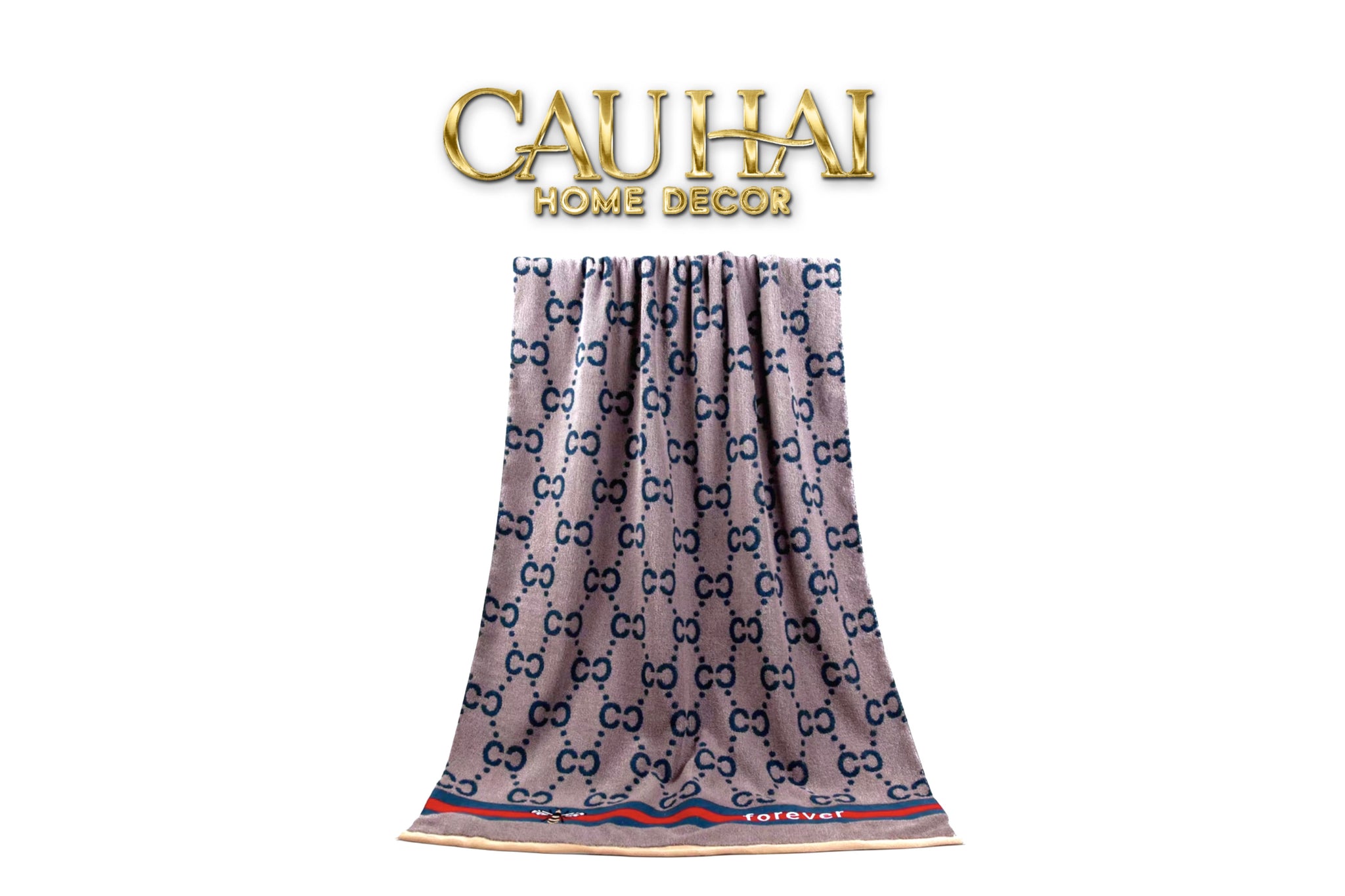 KHĂN TẮM 70x140 GALANTE - COBALT NAVY GG BATH TOWEL-1- Cậu Hai Home Decor