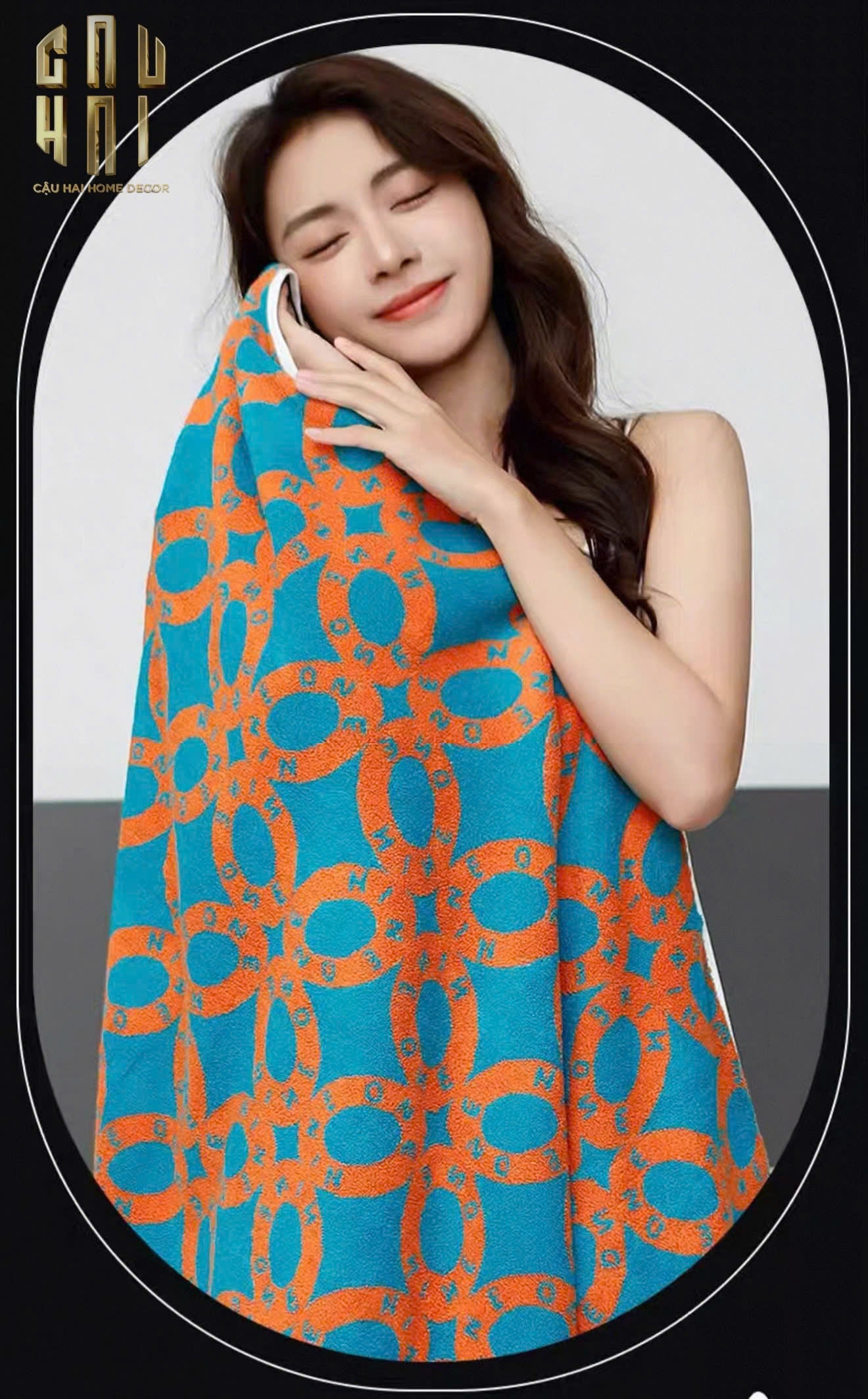 KHĂN TẮM 70X140 - GEOMETRIC CHAIN GC BATH TOWEL-6- Cậu Hai Home Decor