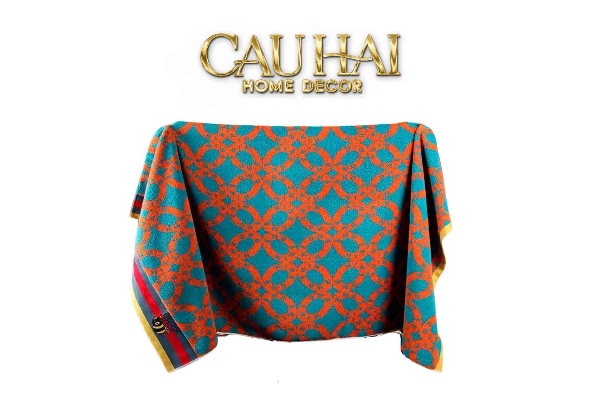 Khăn Tắm 70X140 - Geometric Chain Gc Bath Towel-CẬU HAI HOME DECOR