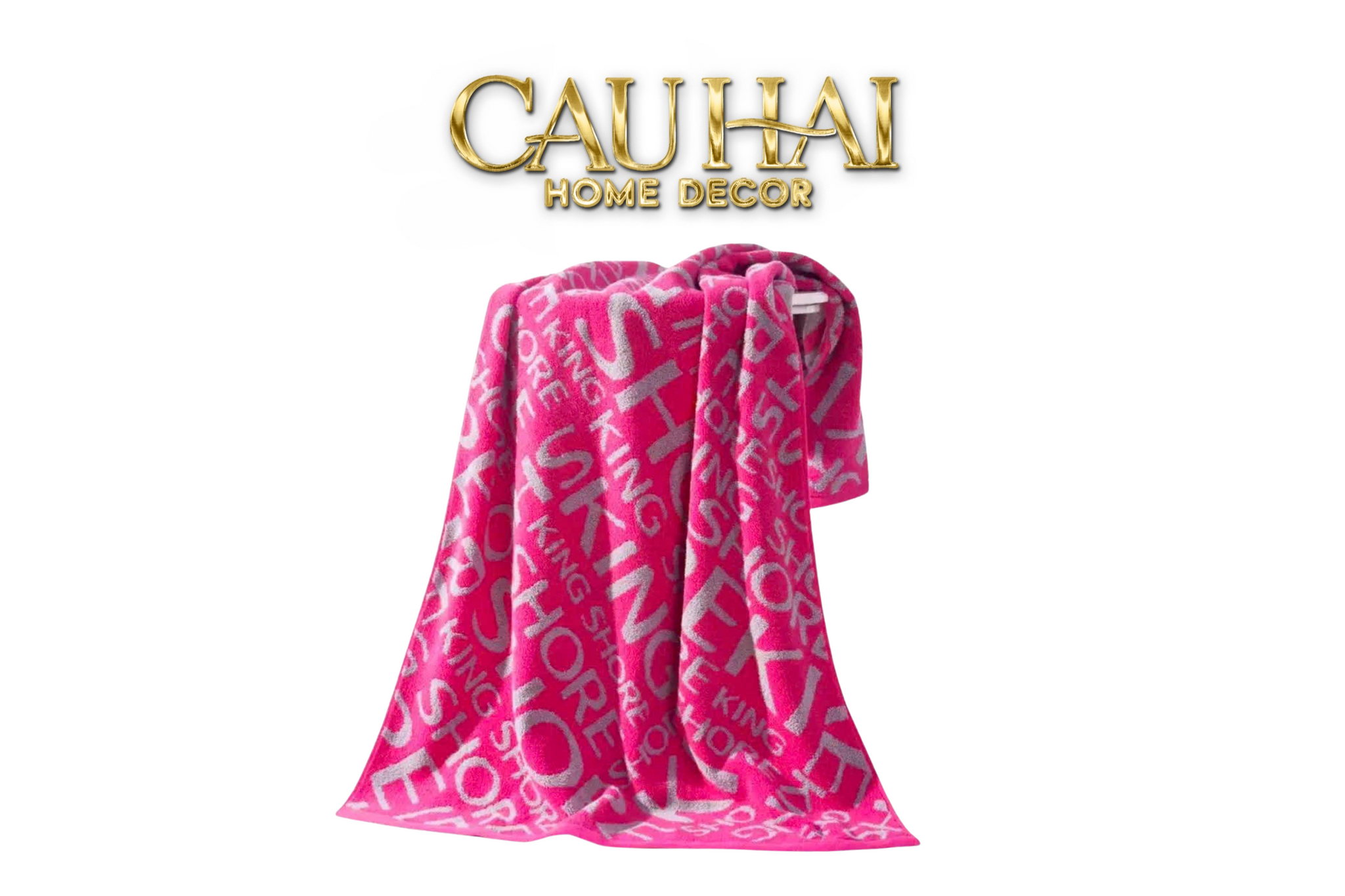 KHĂN TẮM 70X140 KING TYPO - PINKY BATH TOWEL-1- Cậu Hai Home Decor