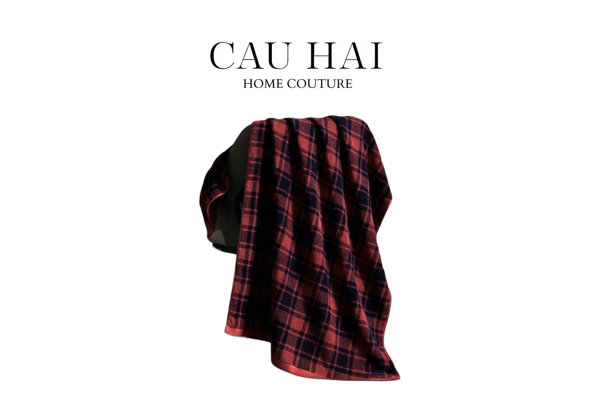 KHĂN TẮM 70X140 - MOTIF À CARREAU PREMIUM BATH TOWEL-1- Cậu Hai Home Decor