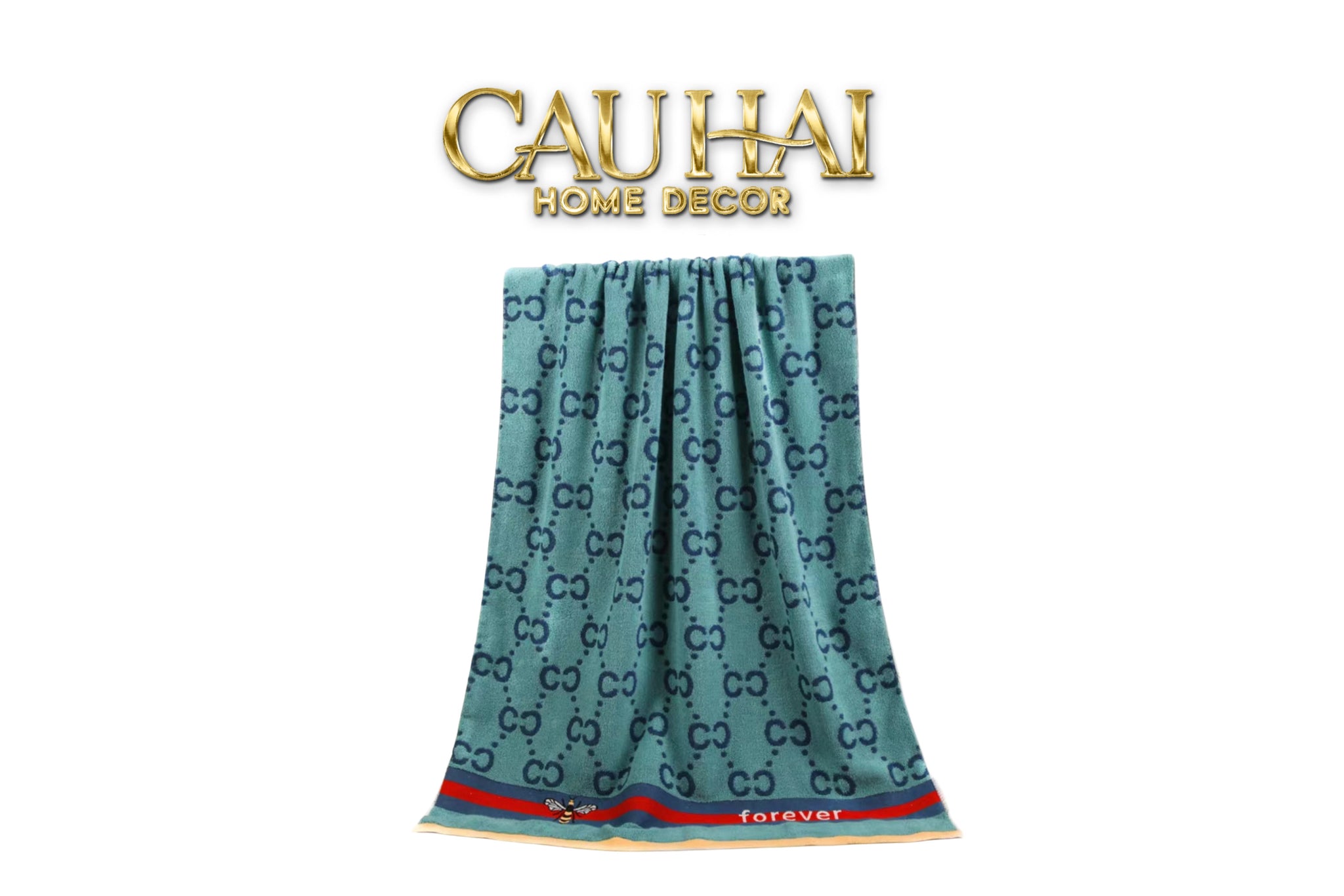 KHĂN TẮM 70x140 VERTE - COBALT NAVY GG BATH TOWEL-1- Cậu Hai Home Decor
