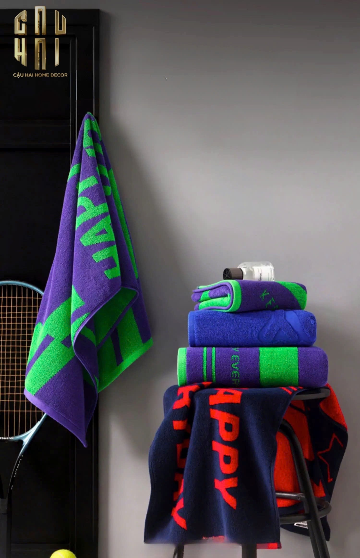 KHĂN THỂ THAO 35X100 - HAPPY EVERYDAY SPORTY TOWEL-CẬU HAI HOME DECOR