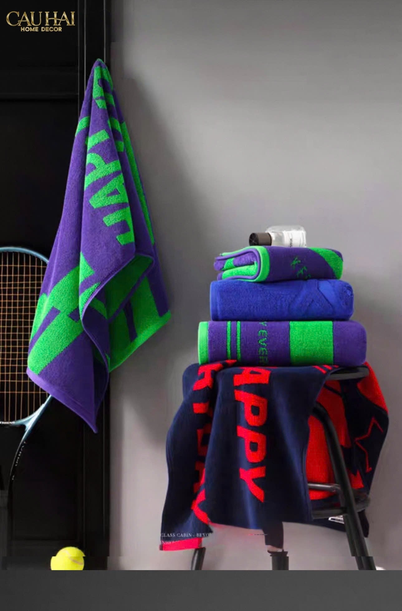 KHĂN THỂ THAO 35X100 - HAPPY EVERYDAY SPORTY TOWEL-CẬU HAI HOME DECOR