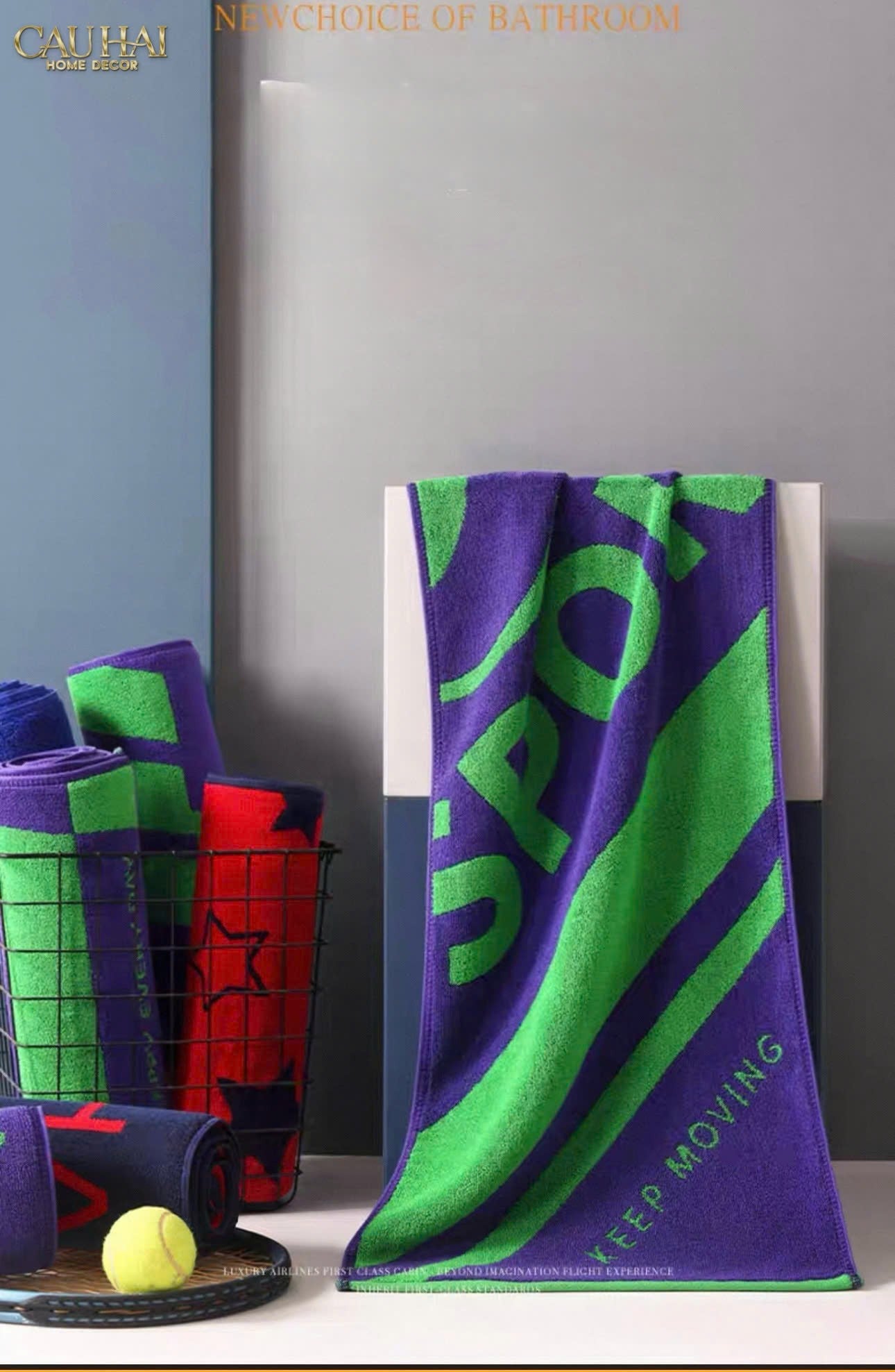 KHĂN THỂ THAO 35X100 - HAPPY EVERYDAY SPORTY TOWEL-CẬU HAI HOME DECOR