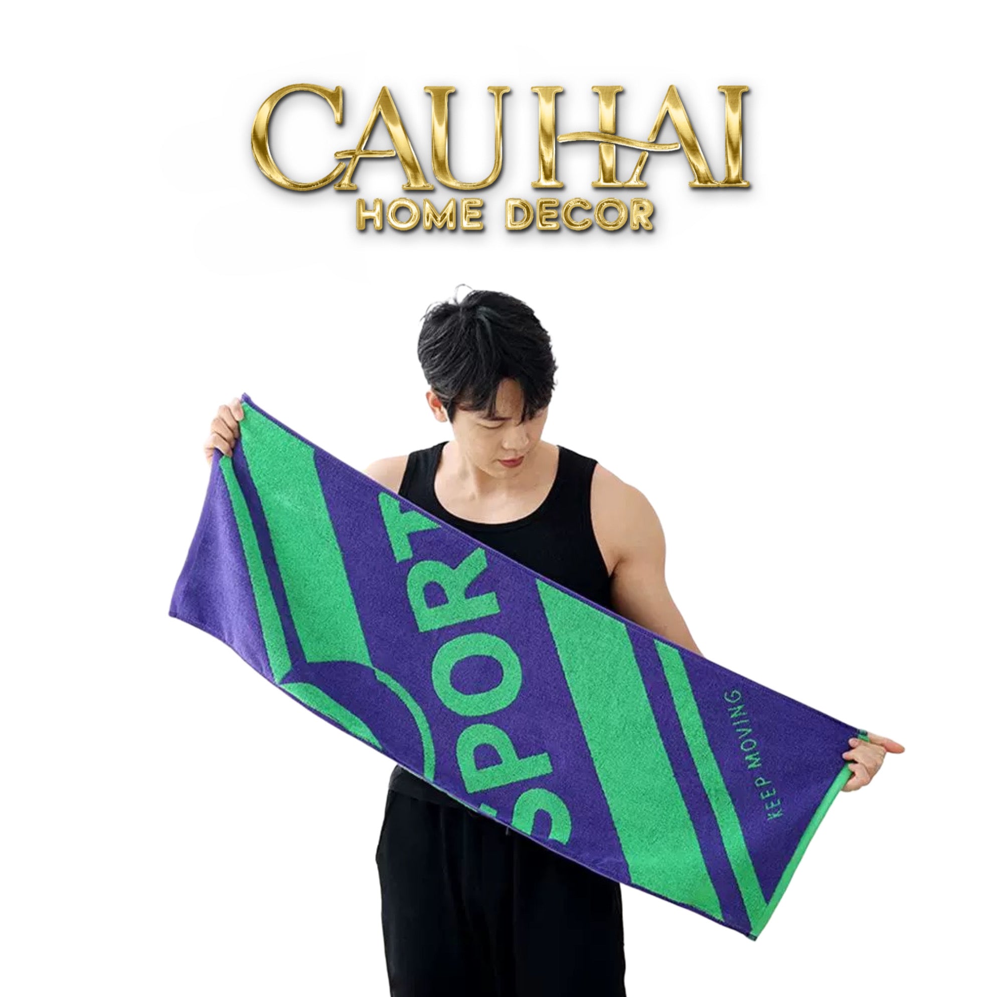 KHĂN THỂ THAO 35X110 - KEEP MOVING SPORTY TOWEL-CẬU HAI HOME DECOR