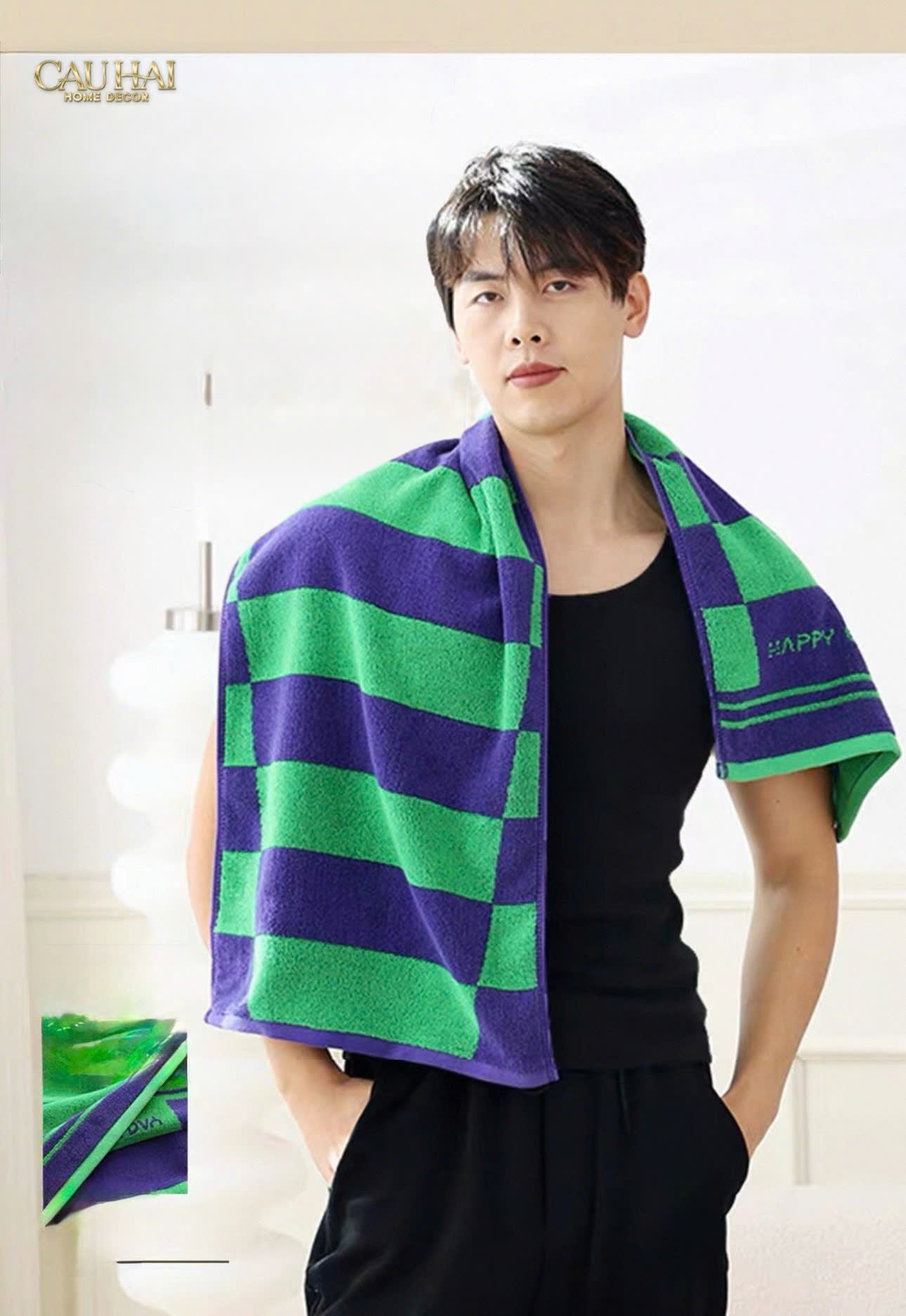 KHĂN THỂ THAO 35X110 - KEEP MOVING SPORTY TOWEL-CẬU HAI HOME DECOR
