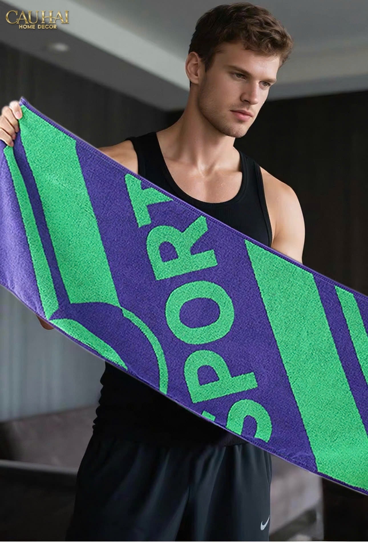 KHĂN THỂ THAO 35X110 - KEEP MOVING SPORTY TOWEL-CẬU HAI HOME DECOR