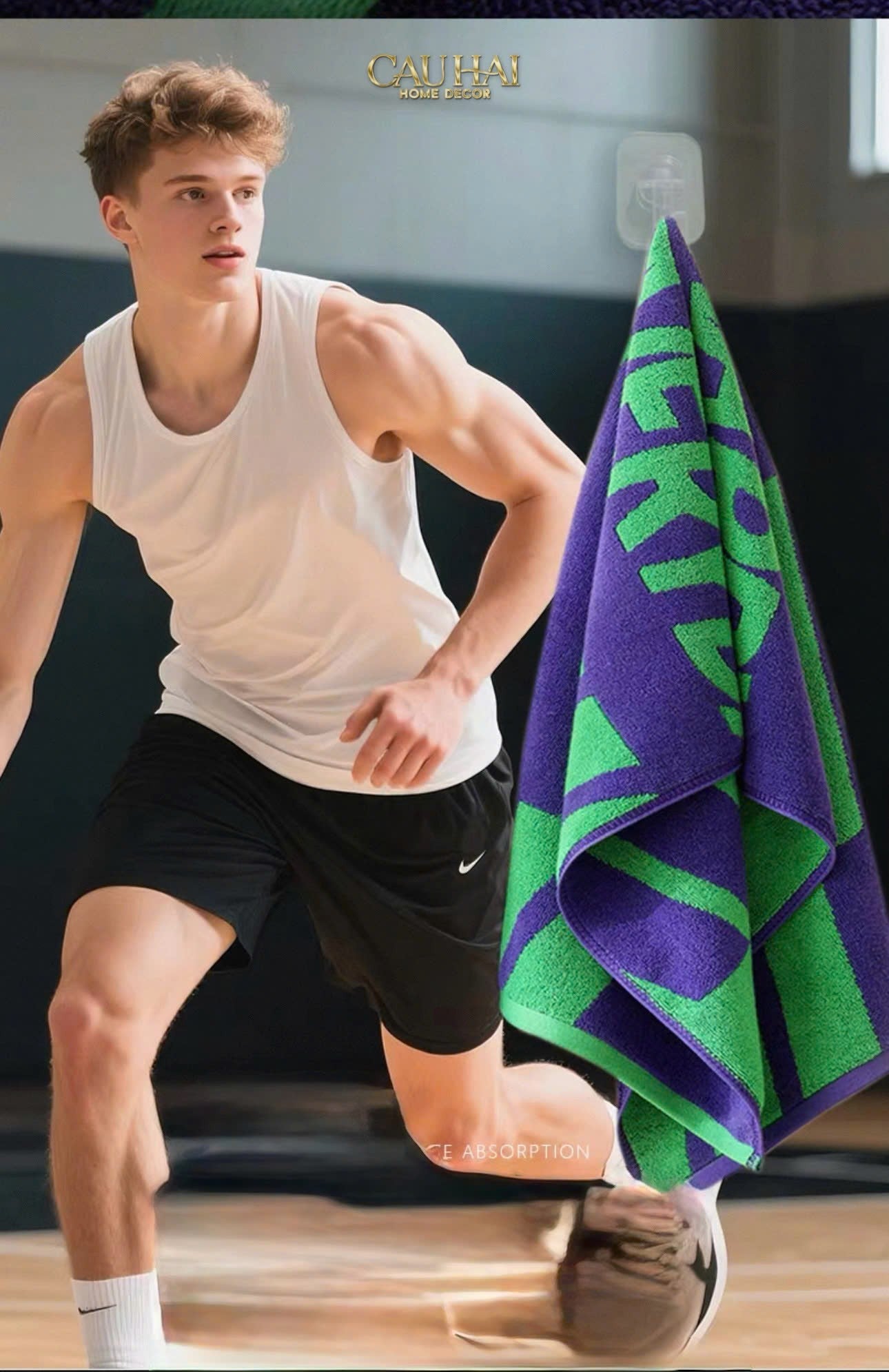 KHĂN THỂ THAO 35X110 - KEEP MOVING SPORTY TOWEL-CẬU HAI HOME DECOR
