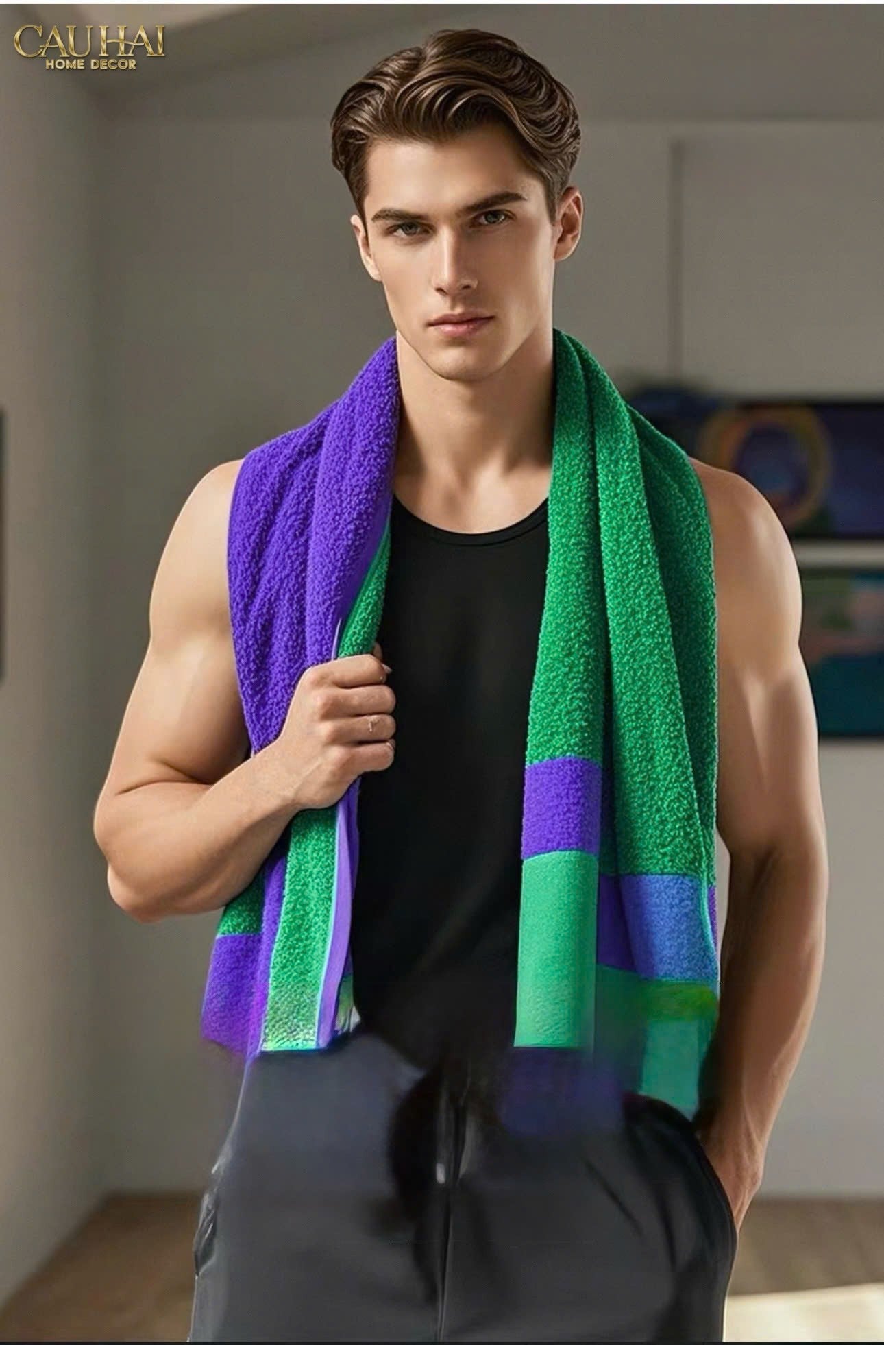 KHĂN THỂ THAO 35X110 - KEEP MOVING SPORTY TOWEL-CẬU HAI HOME DECOR