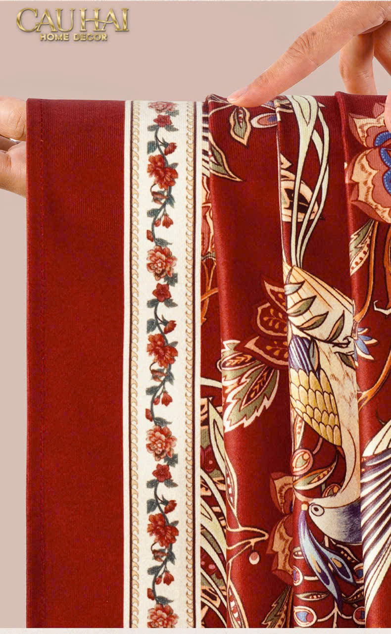 Khăn Trải Bàn - Flora Rouge Table Runner 3M6 - CẬU HAI HOME DECOR