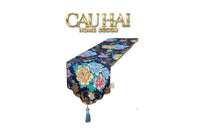 Khăn Trải Bàn Gấm Mẫu Đơn Hoa Table Runner 33x200cm-KHĂN TRẢI BÀN-CẬU HAI HOME DECOR