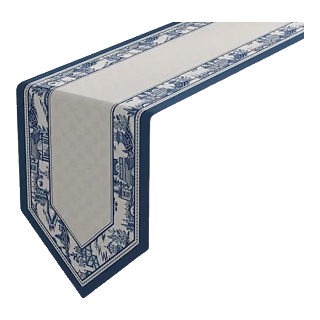 Khăn Trải Bàn Indigo Dynasty Heritage Pastoral Table Runner 3M6