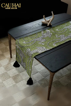 Khăn Trải Bàn - Jarguar Émeraude Sauvage Table Runner 30X240-CẬU HAI HOME DECOR