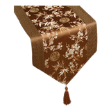 Tết Couture -  Khăn Trải Bàn Lụa Satin  Mai Lan Cúc Trúc  Luxury Brocade Silk Table Runner 4M