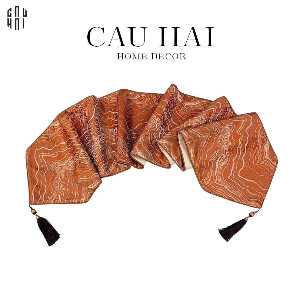 KHĂN TRẢI BÀN ORANGE SATURN 2M2-CẬU HAI HOME DECOR