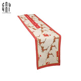 KHĂN TRẢI BÀN - TABLE RUNNER BROWN DEER 40X275 CM - CẬU HAI HOME DECOR