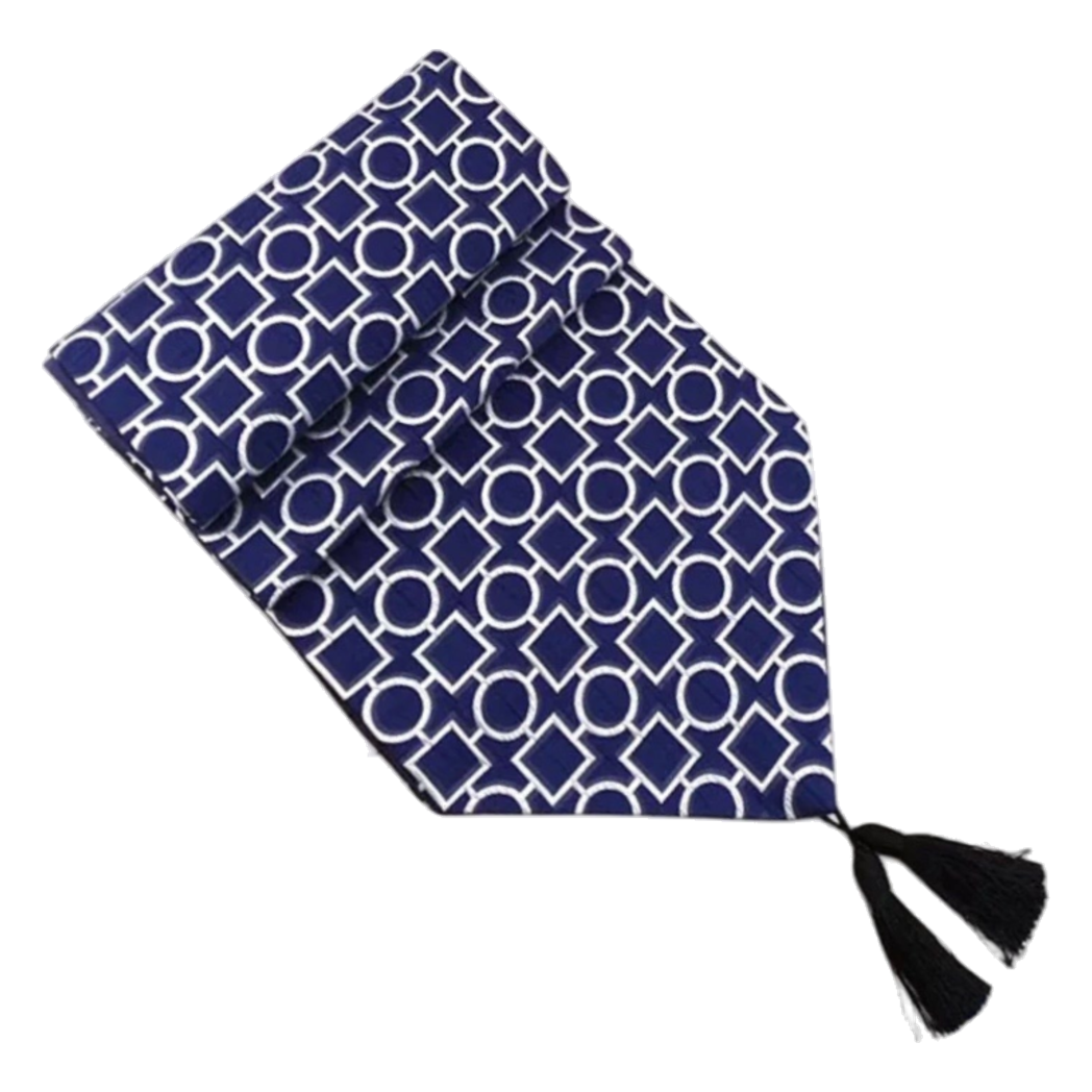 Khăn Trải Bàn - Table Runner Chaîne Atelier Cobalt 32x200 - Cậu Hai Home Decor