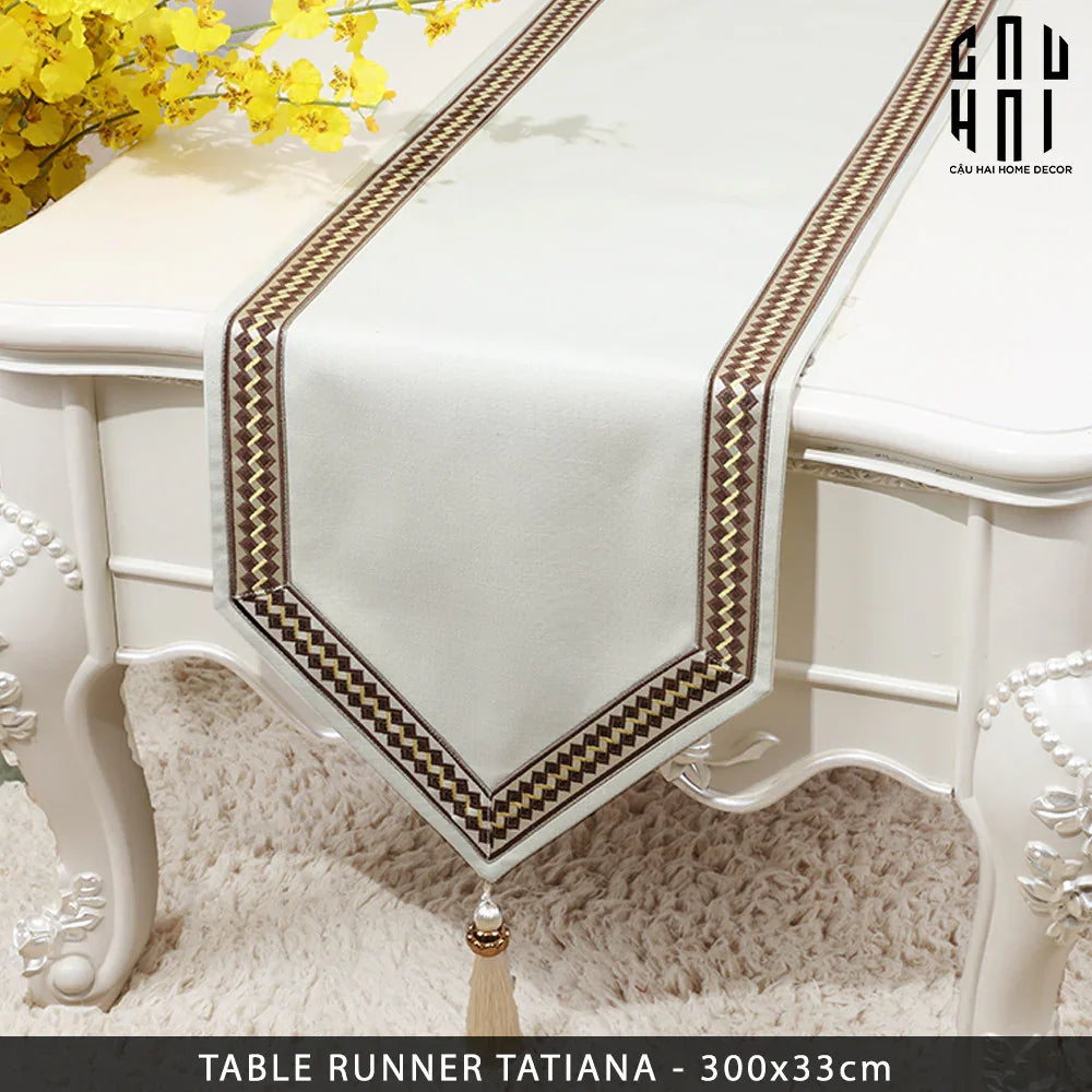 KHĂN TRẢI BÀN TATIANA 3M-CẬU HAI HOME DECOR