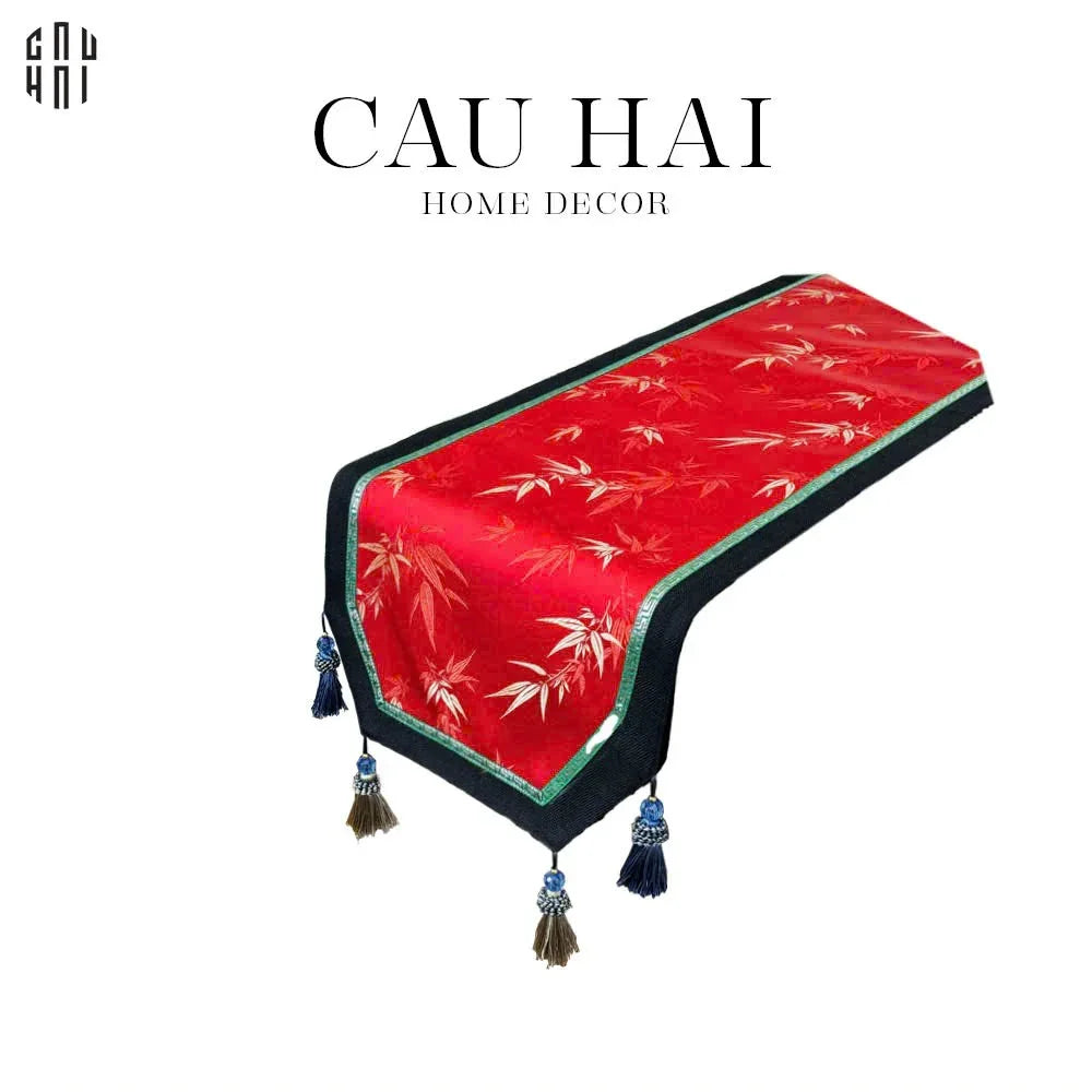 KHĂN TRẢI BÀN TRÚC MAI 2M4-CẬU HAI HOME DECOR