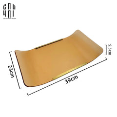 Khay Acrylic Ambre Purété Wavy Contour-KHAY TRANG TRÍ-CẬU HAI HOME DECOR