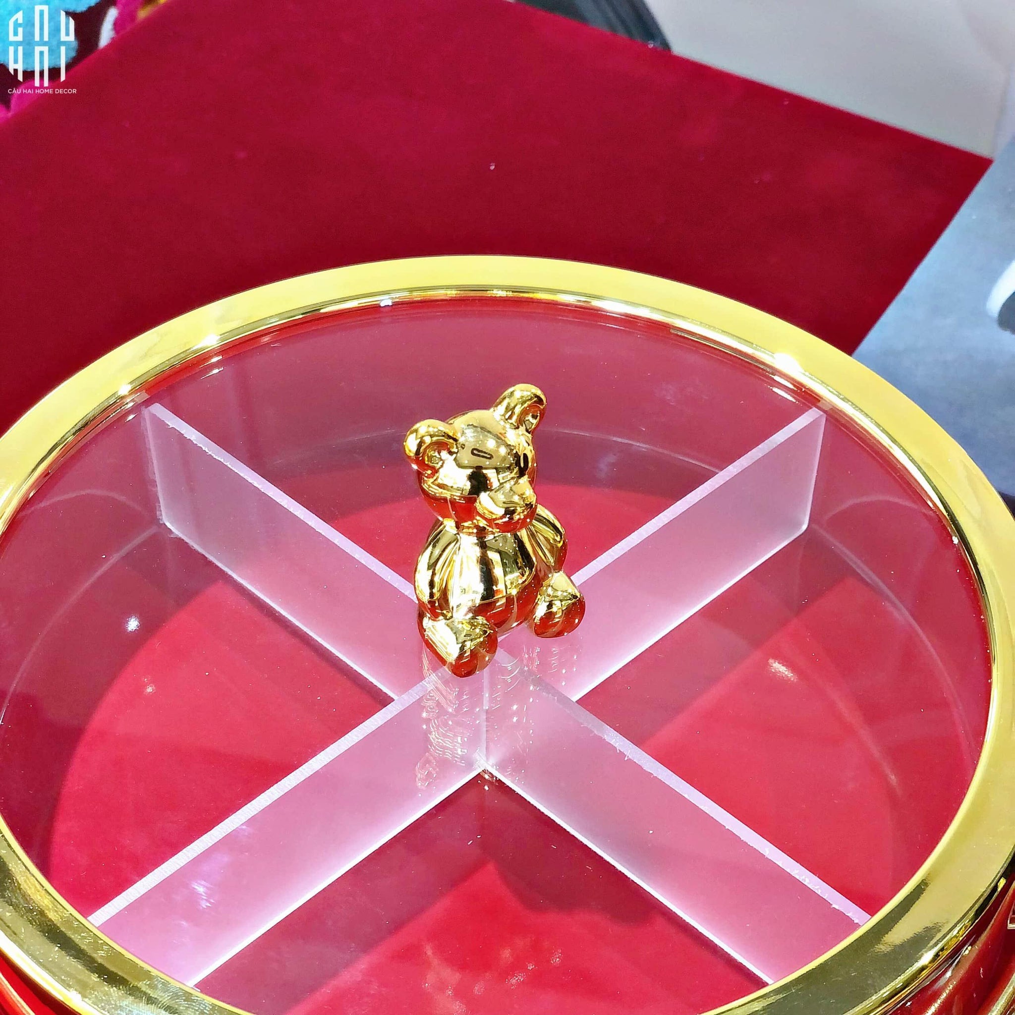 KHAY BÁNH MỨT RED BEAR-Sale 50%-CẬU HAI HOME DECOR