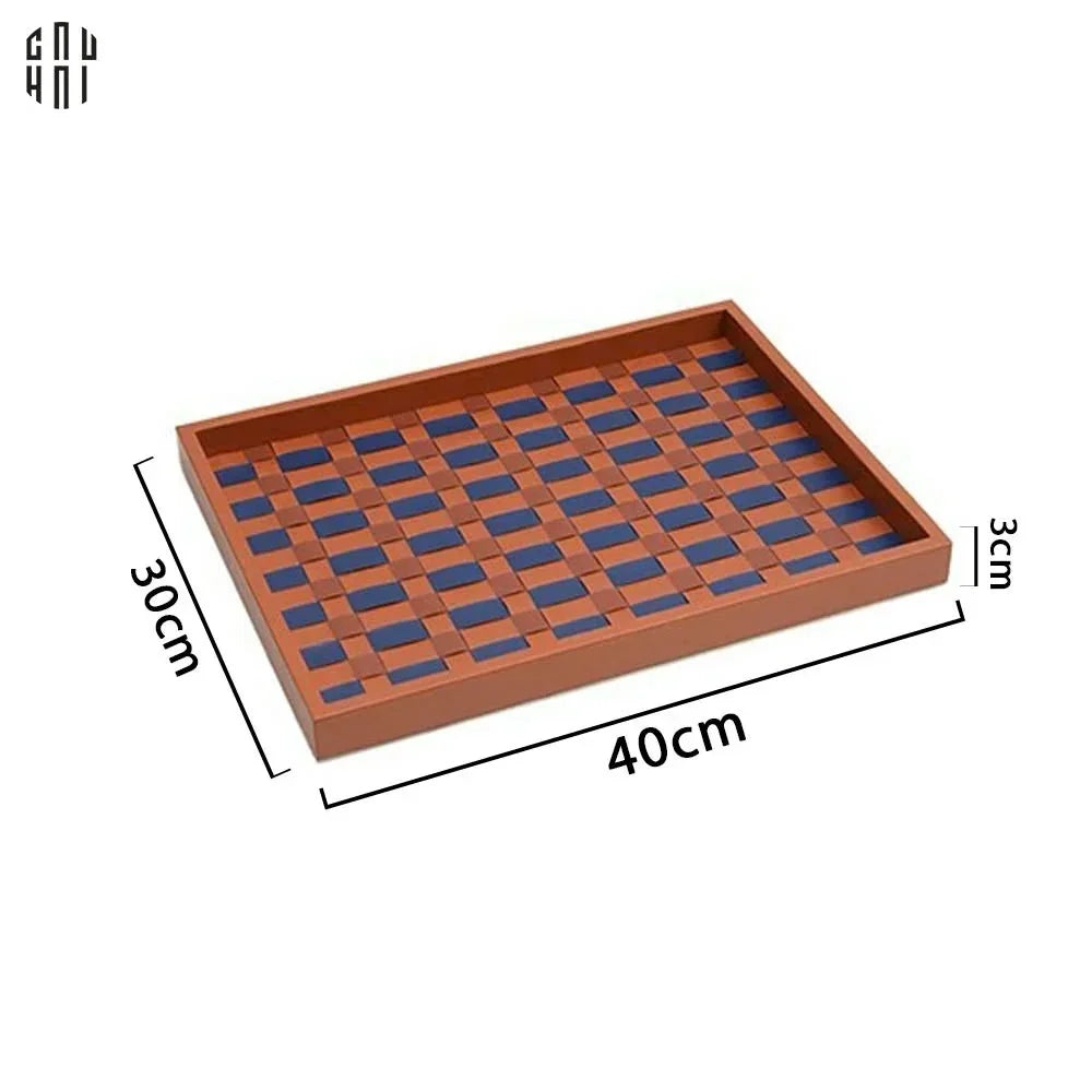 Khay Da Trang Trí Auburn Ruban Cross Tray 30x40-CẬU HAI HOME DECOR