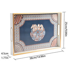 Khay Gỗ Chữ Nhật V Class Golden Barocco Noire Coupe de Dieux 25x38-CẬU HAI HOME DECOR