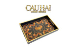 Khay Gỗ Chữ Nhật V Class Golden Barocco Noire Coupe de Dieux 25x38-KHAY TRANG TRÍ-CẬU HAI HOME DECOR